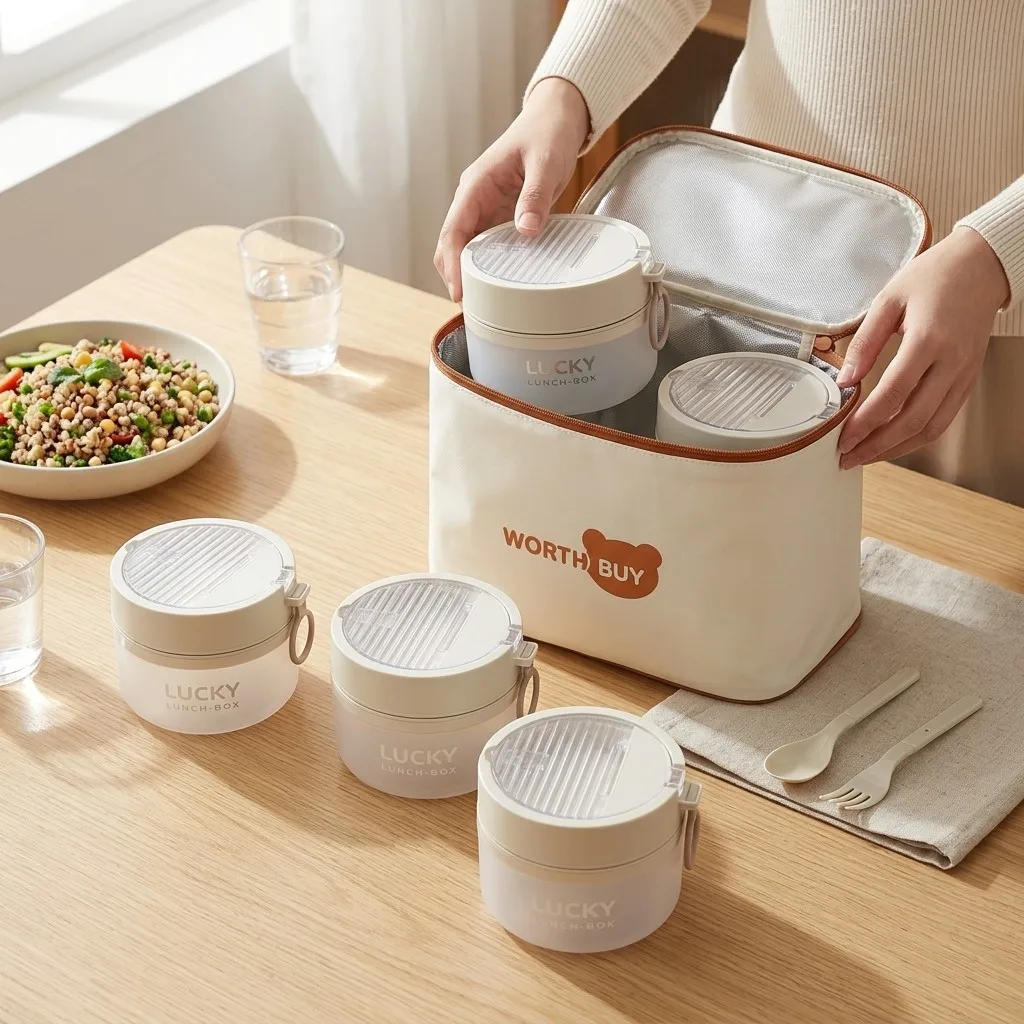 Stackable Plastic Bento Box Se - Meal Prep Or Prep Meal ulasan dan harga