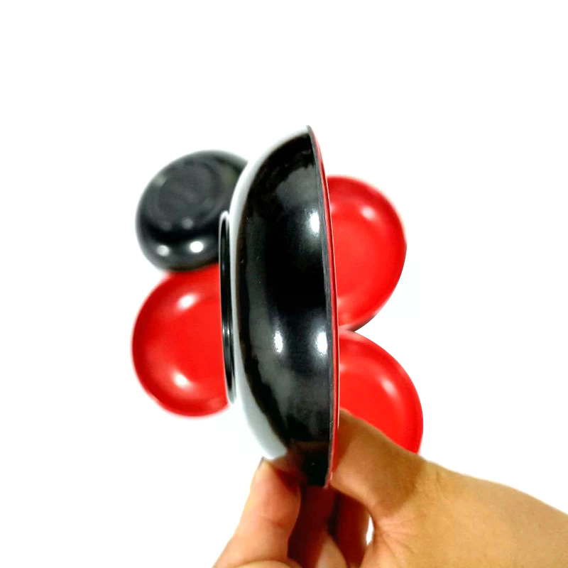 3Pcs Red And Black Round Melam - Sauce Dipping Cup ulasan dan harga