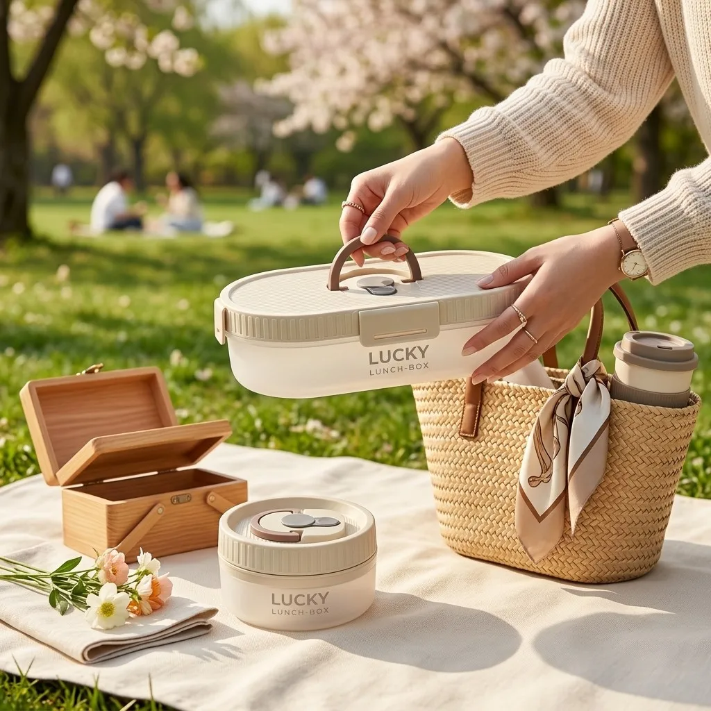 Portable Bento Lunch Box Set L - Meal Prep Or Prep Meal ulasan dan harga