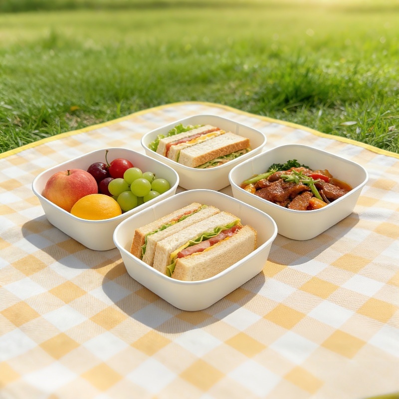 White Square Paper Salad Bowl  - Meal Prep Bowl ulasan dan harga