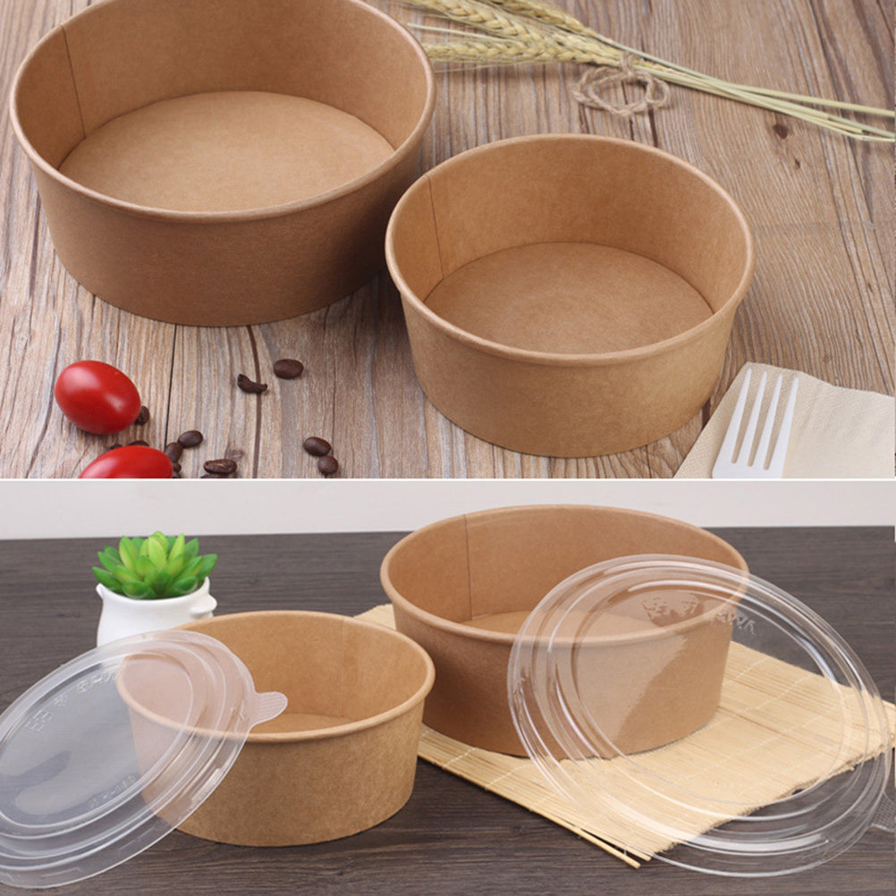 20pcs Kraft Paper Bowls Meal P - Meal Prep Bowl ulasan dan harga