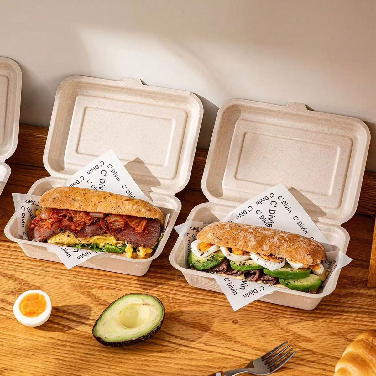 Ciabatta Packaging Box, Paper  - Meal Prep Bowl ulasan dan harga