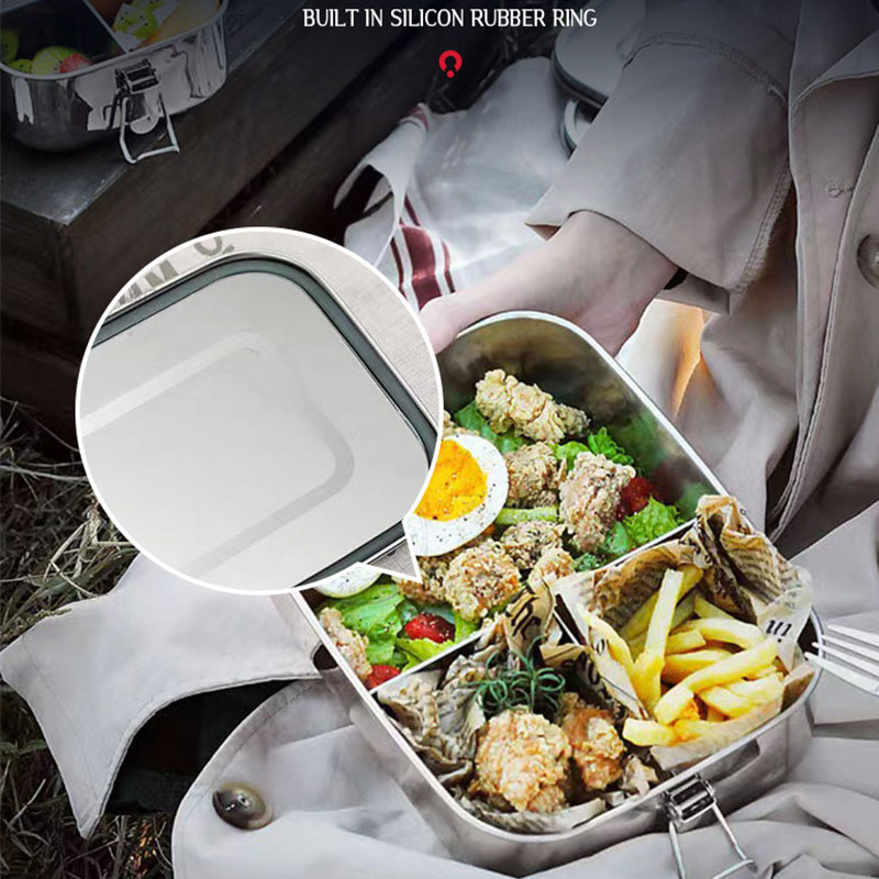 304 Stainless Steel Square Lun - Meal Prep Bowl ulasan dan harga
