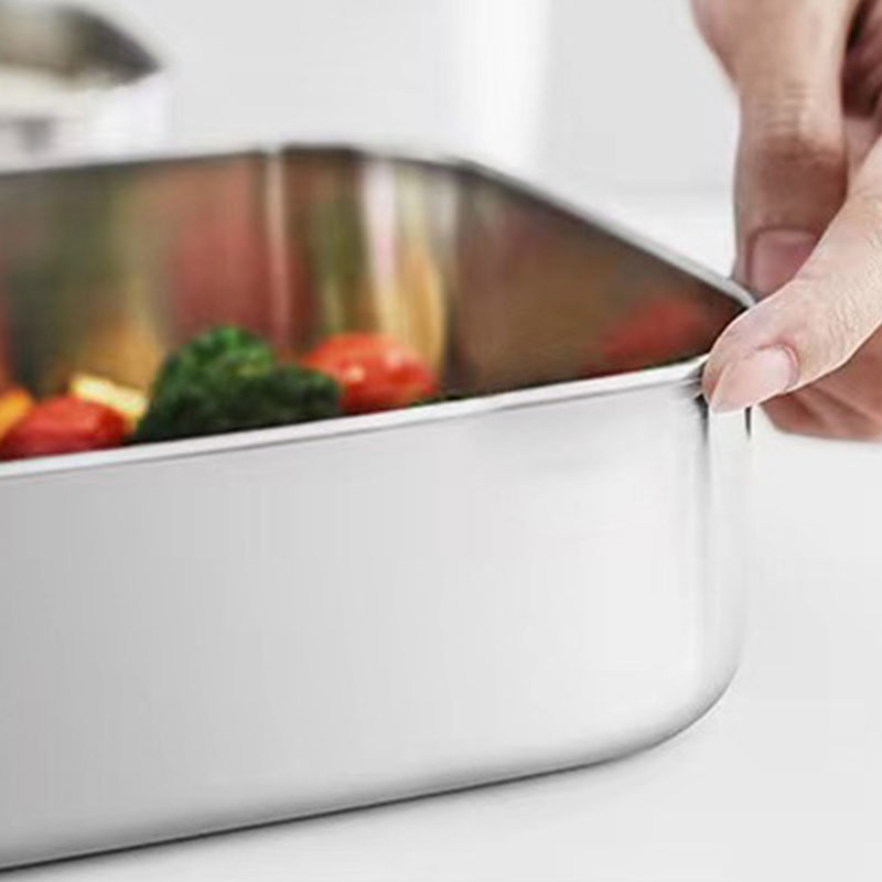304 Stainless Steel Square Lun - Meal Prep Bowl ulasan dan harga