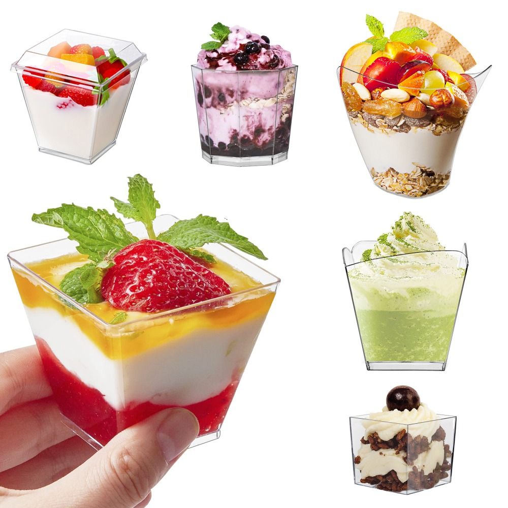 10Pcs Yogurt Cup Disposable Mo - Sauce Dipping Cup ulasan dan harga