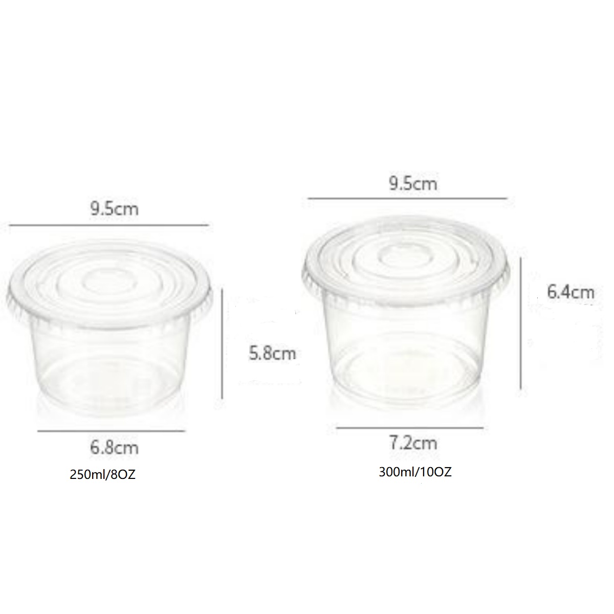 8/10OZ Plastic Parfait Cups wi - Sauce Dipping Cup ulasan dan harga